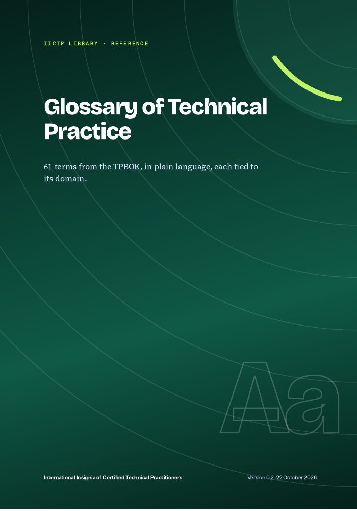 Cover of Glossary of Technical Practice