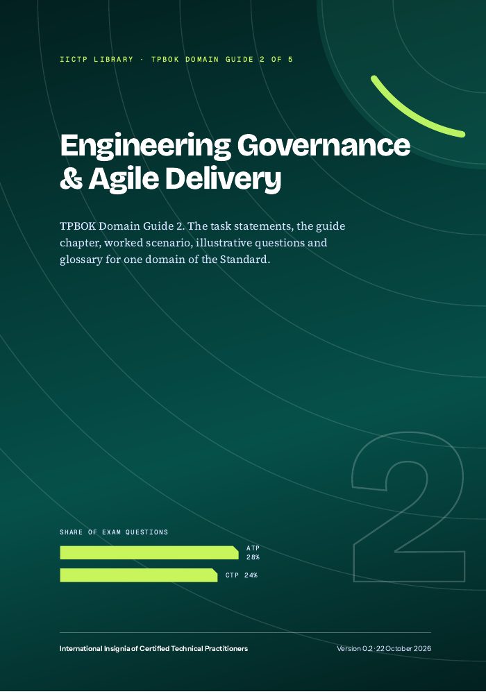 Cover of Domain Guide 2: Engineering Governance & Agile Delivery