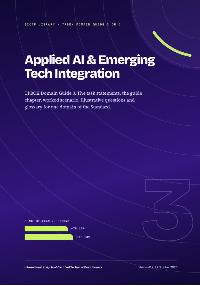 Cover of Domain Guide 3: Applied AI & Emerging Tech Integration
